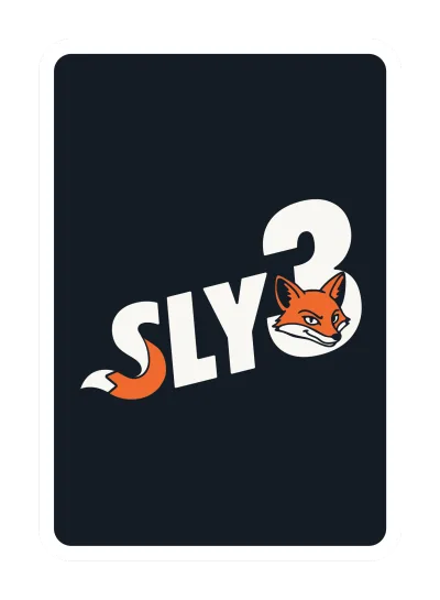 A face-down Sly3 card